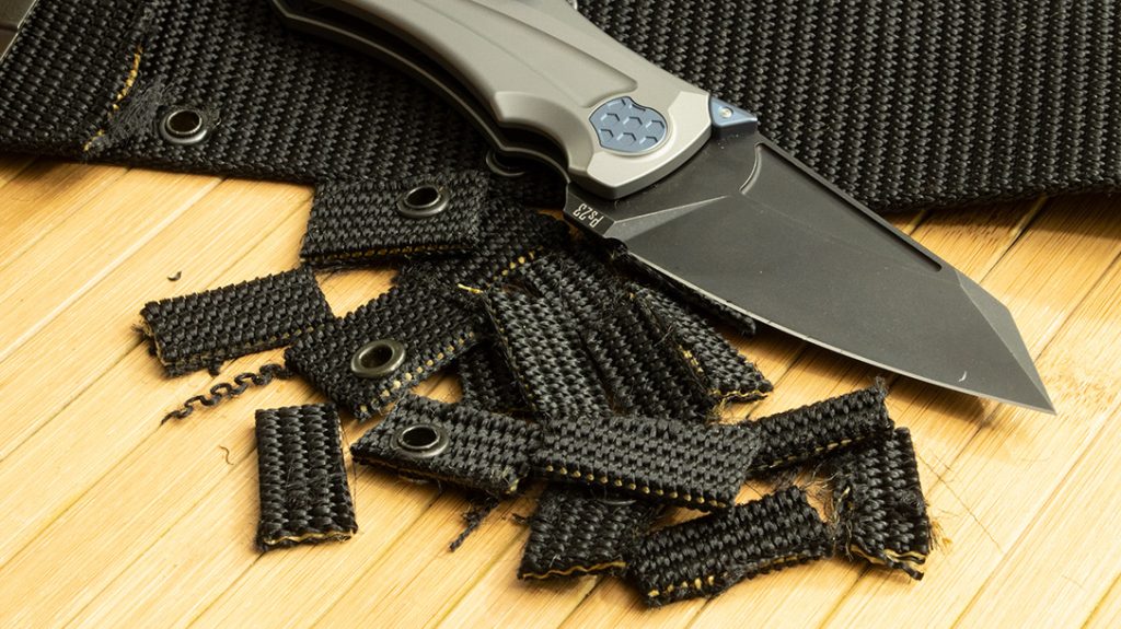 I was really impressed with how easily the Jake Hoback Sumo glided right through this heavy-duty military nylon gun belt.