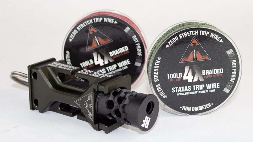 A 12-gauge Statas Gen 2 Sentry Tactical Trip Alarm System. 
