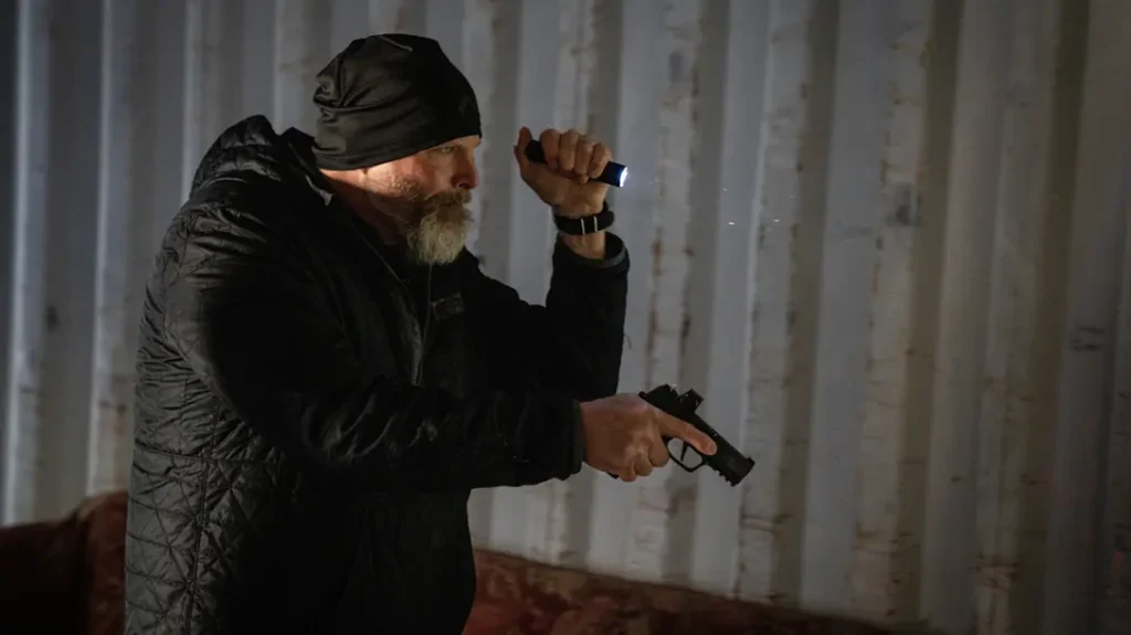 Using a white light can help keep a threat on their heels. 