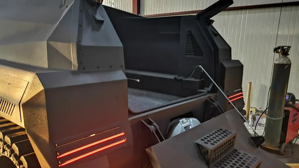 The rear hatch and deployable stairs make missions easier for the STORM.