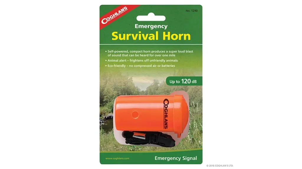 Survival horn for signaling. 