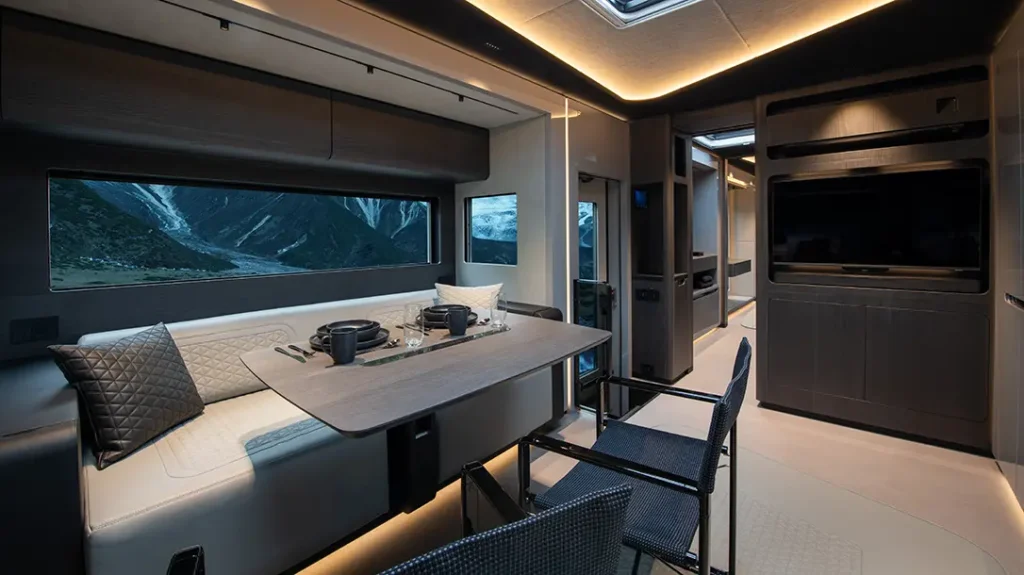 The kitchen and living area come well appointed. 