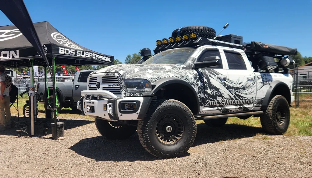An AEV Dodge ram at Overland Expo West 2026
